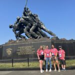 PEC Students with Marine Corps memorial