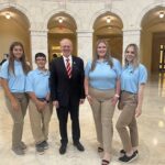 PEC students with representative Rose